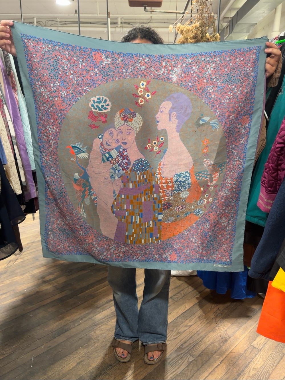 Bottega Veneta Gustav Klimt Inspired Silk Scarf